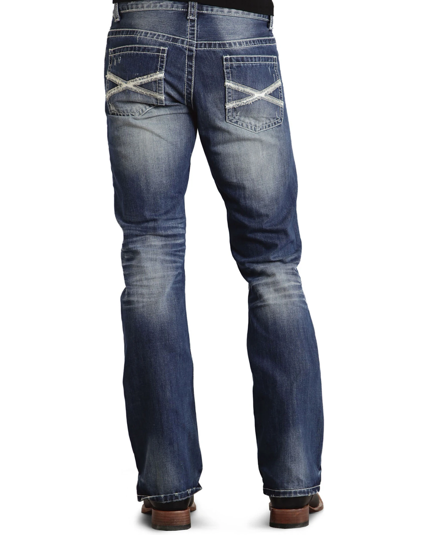 Stetson Rock Fit Bold X Stitched Jeans - Image 2