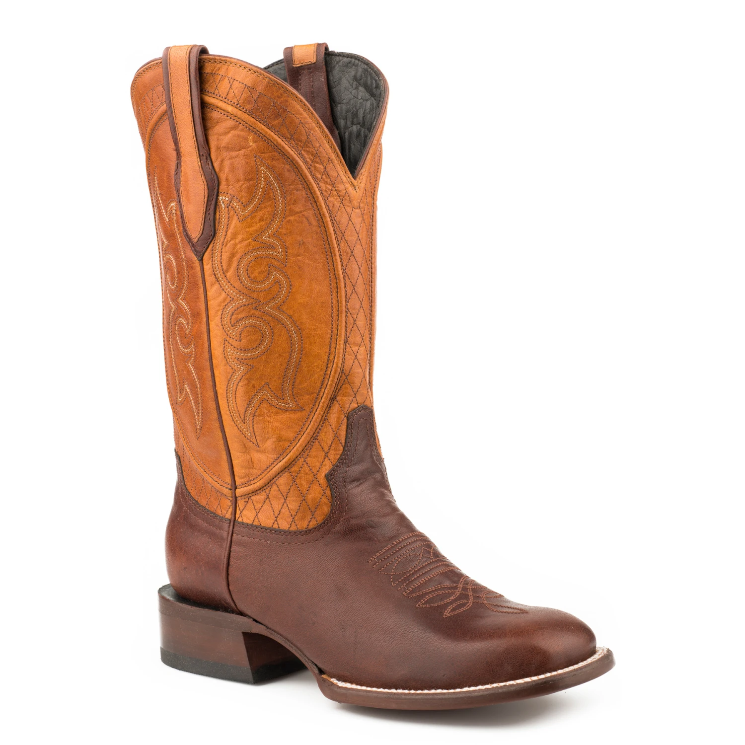 Stetson Men's JBS Butte Handmade Boots - Brown/Orange - Image 2