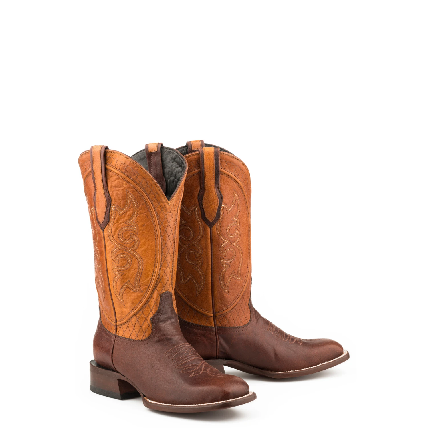Stetson Men's JBS Butte Handmade Boots - Brown/Orange - Image 3