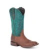 Stetson Men's Big Horn Alligator Square Toe Boots - Tobacco/Green