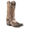 Stetson Men's Outlaw Harness Boots - Bleached Brown