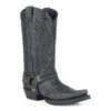 Stetson Men's Biker Outlaw Harness Boots W/Lug Sole- Black