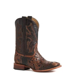 Stetson Men's Hand Tooled Crosses W/Filigree Vamp Boots
