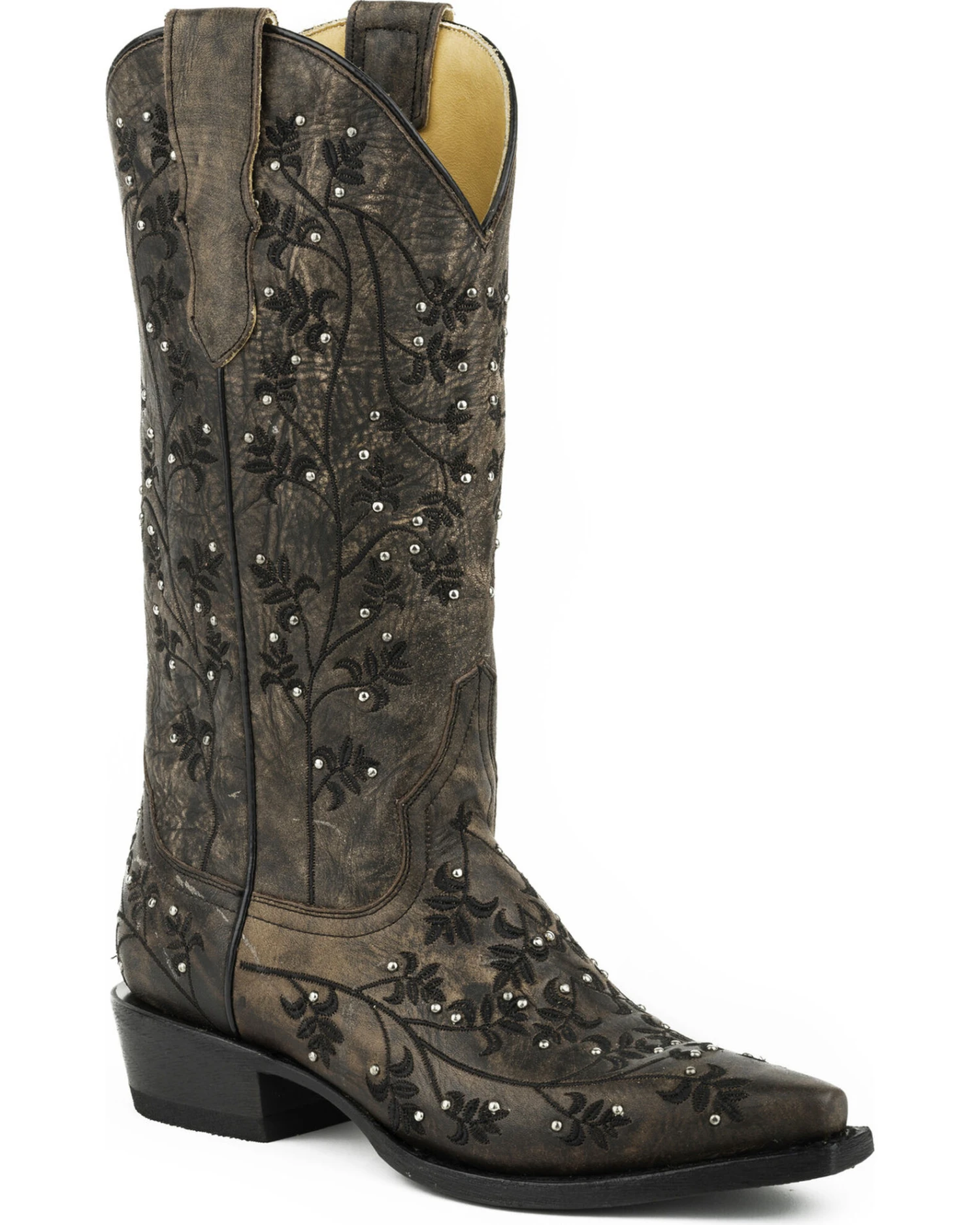 Stetson Women's Desiree Studded Embroidered Western Boots - Snip Toe - Image 2