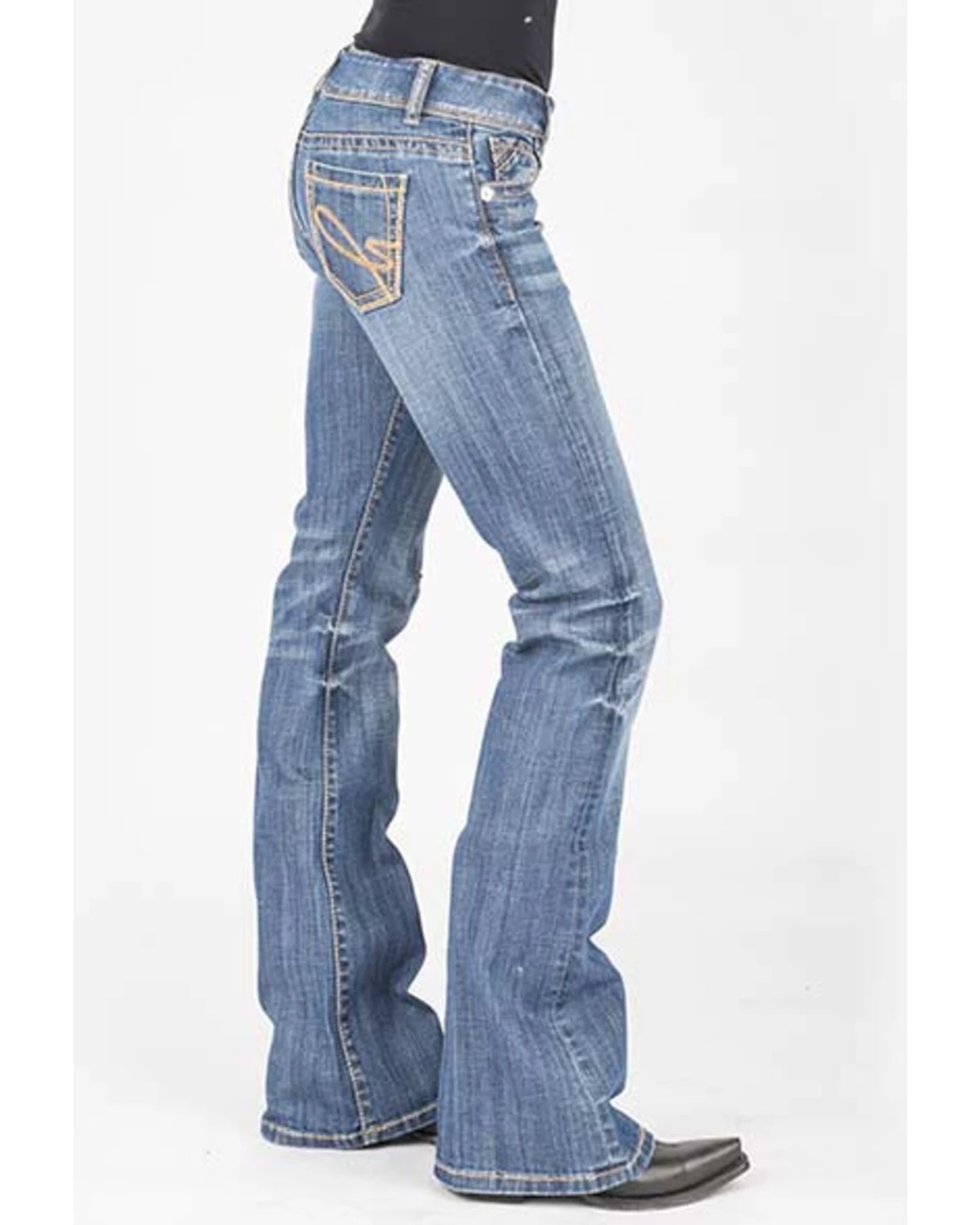 Stetson Women's 816 Classic Light Wash Bootcut Jeans - Image 3