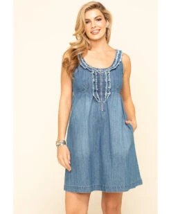 Stetson Women's Denim Ruffle Tank Dress