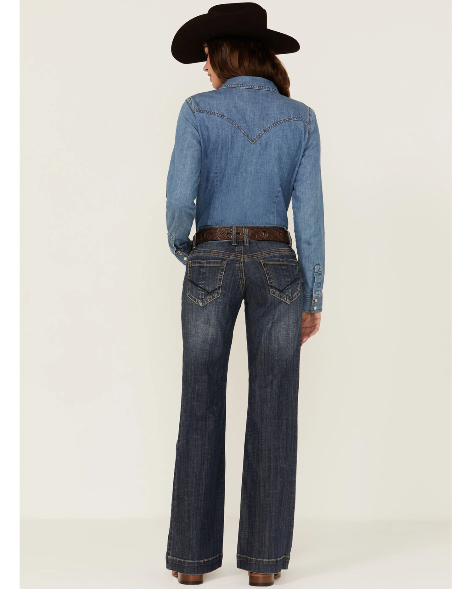 Stetson Women's 214 Dark Wash City Trousers - Image 3