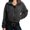 Stetson Women's Charcoal Fuzzy Fleece Jacket