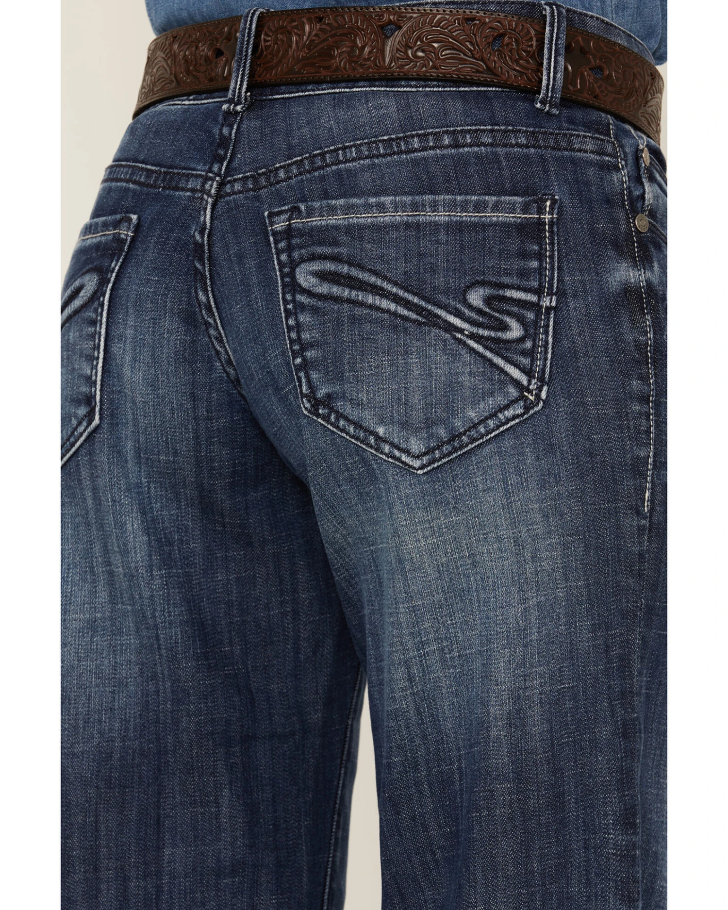 Stetson Women's 214 Medium Wash Trouser Fit Jeans - Image 4