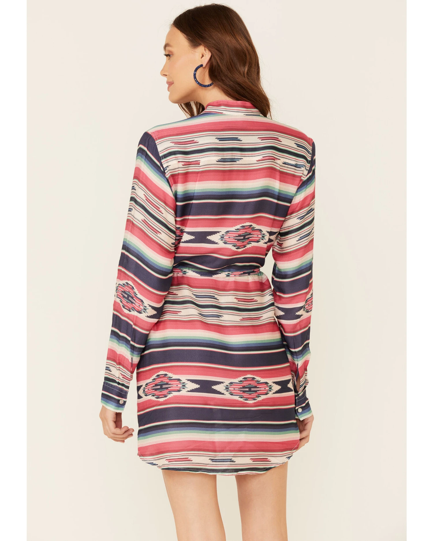 Stetson Women's Southwestern Print Self-Tie Sash Dress - Image 2