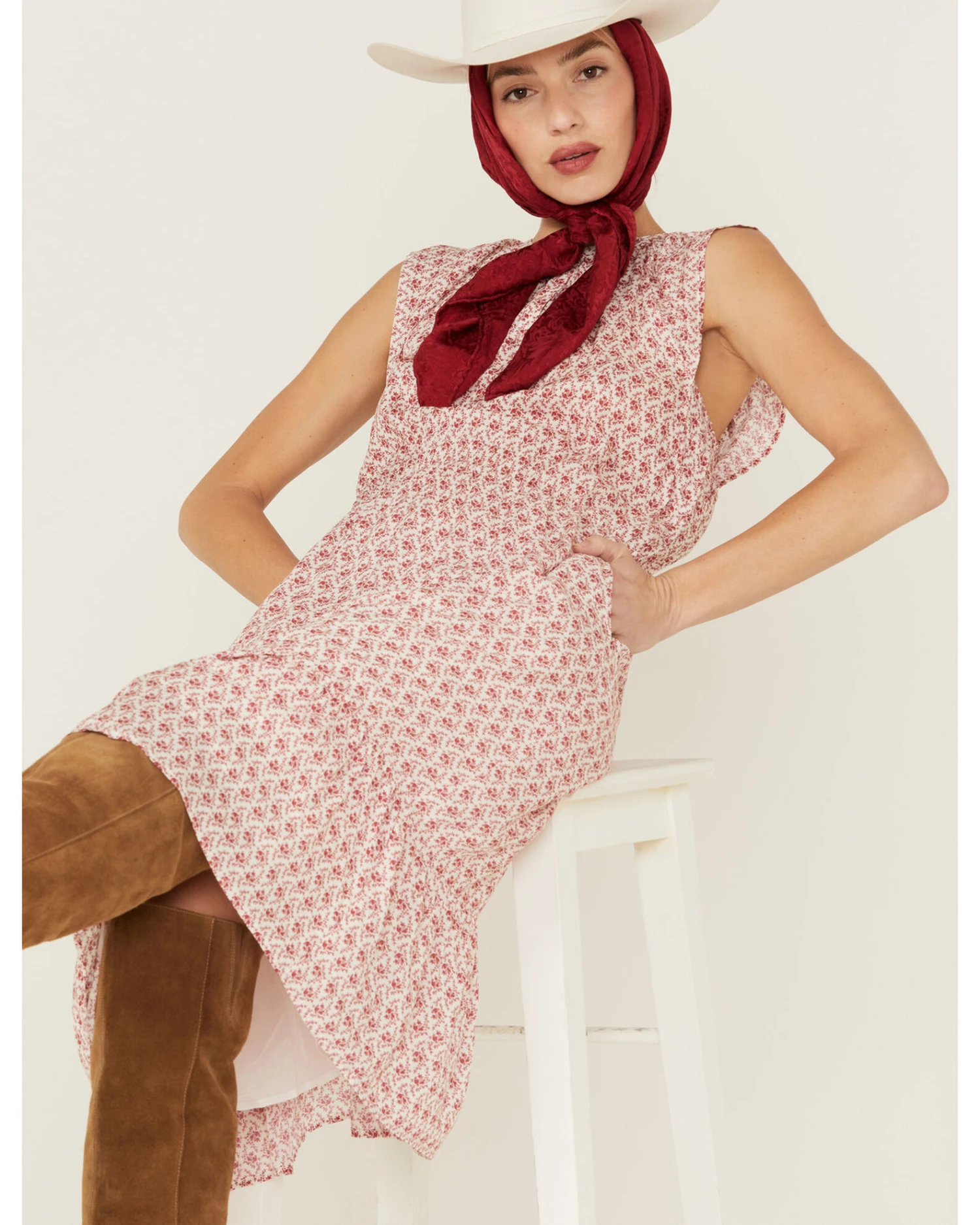 Stetson Women's Cottage Floral Print Midi Dress - Image 2