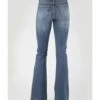 Stetson Women's 921 Light Wash High Rise Plain Pocket Flare Jean