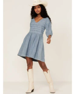 Stetson Women's Denim Pleat Top Dress