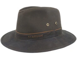Ava Waxed Cotton Brown Trilby - Stetson