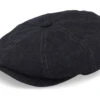 Hatteras Linen Black Flat Cap - Stetson