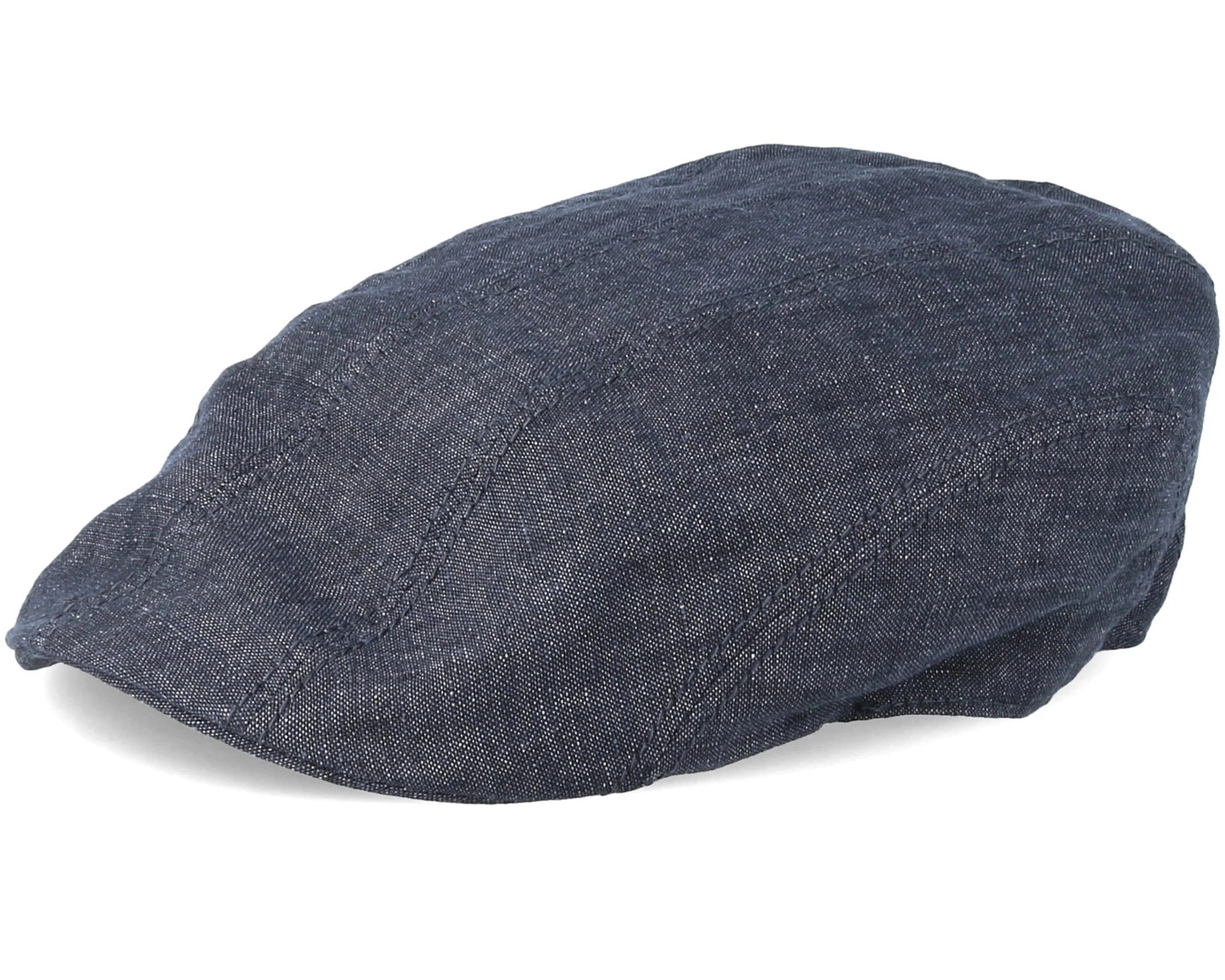 Ivy Linen Dark Grey Flat Cap - Stetson