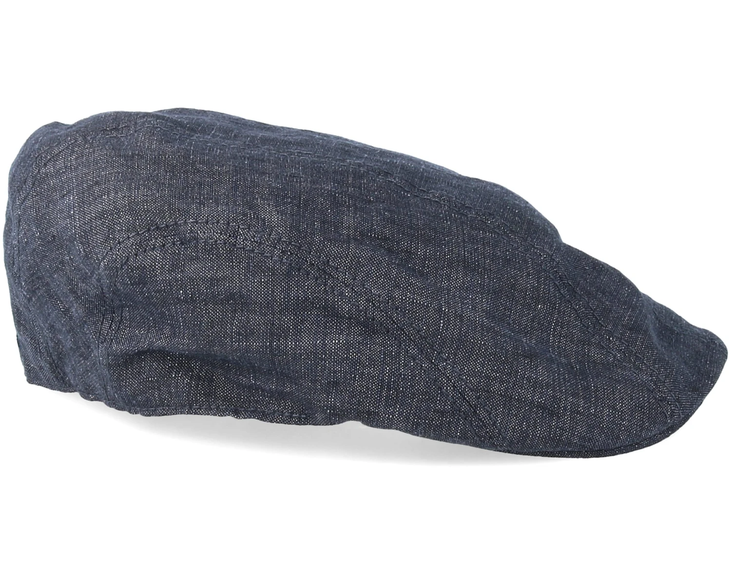 Ivy Linen Dark Grey Flat Cap - Stetson - Image 3