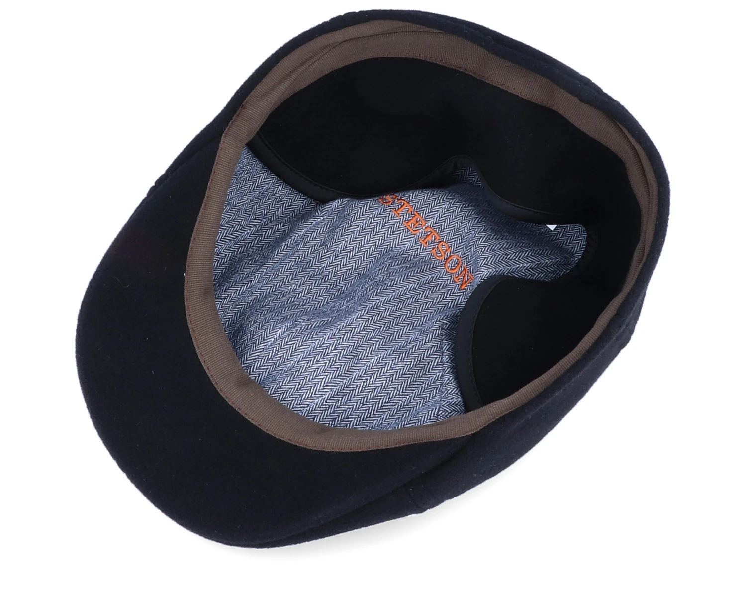 Texas Wool/Cashmere Ear Flap Black Flat Cap - Stetson - Image 4