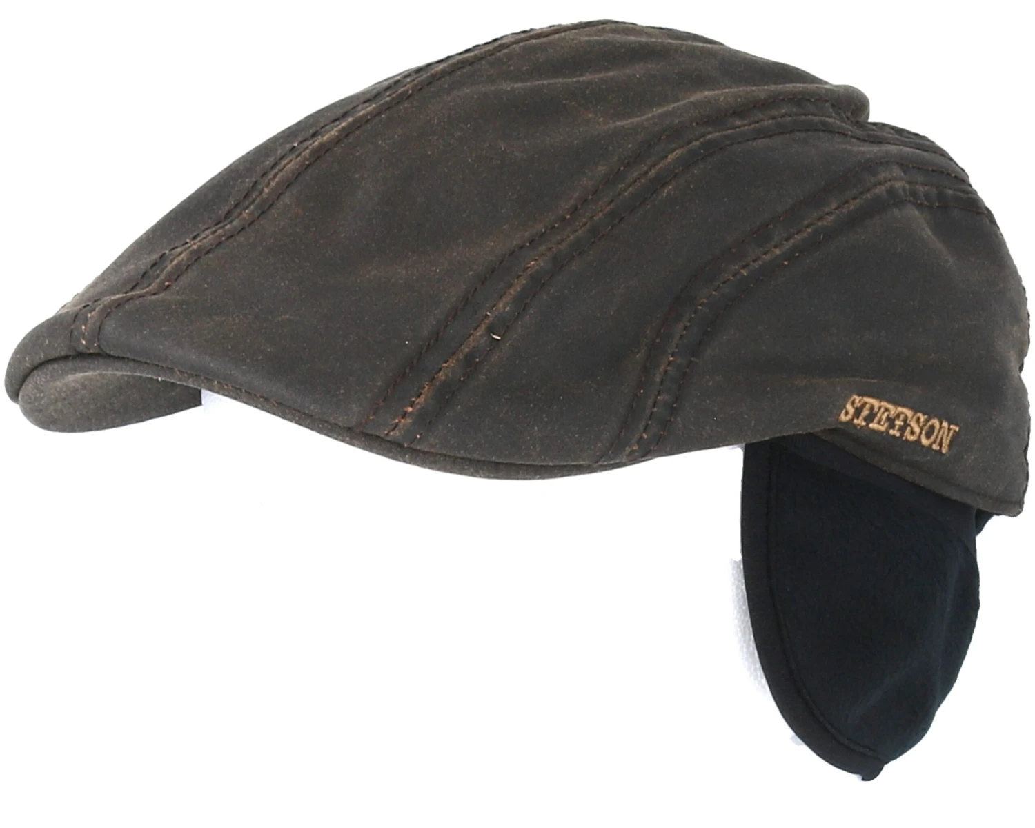 Ivy Cap Co/Pe Brown Flat Cap - Stetson - Image 5