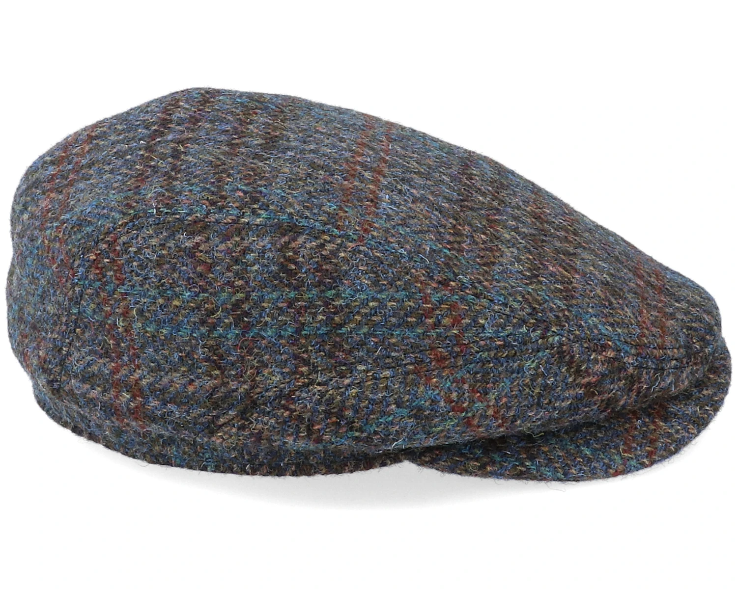 Belfast Driver Cap Harris Tweed Navy Flat Cap - Stetson - Image 3