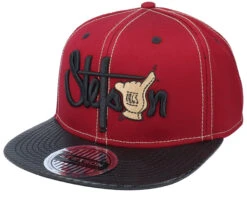 Baseball Shaka Cotton-8 Maroon/Black Snapback - Stetson