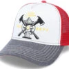 Fire Dept White/Grey/Red Trucker - Stetson
