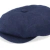 Hatteras Linen/Silk Navy Flat Cap - Stetson
