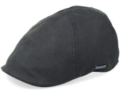 Texas Co/Pes Black Flat Cap - Stetson