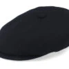 6-Panel Cap Wool/Cashmere Black Flat Cap - Stetson
