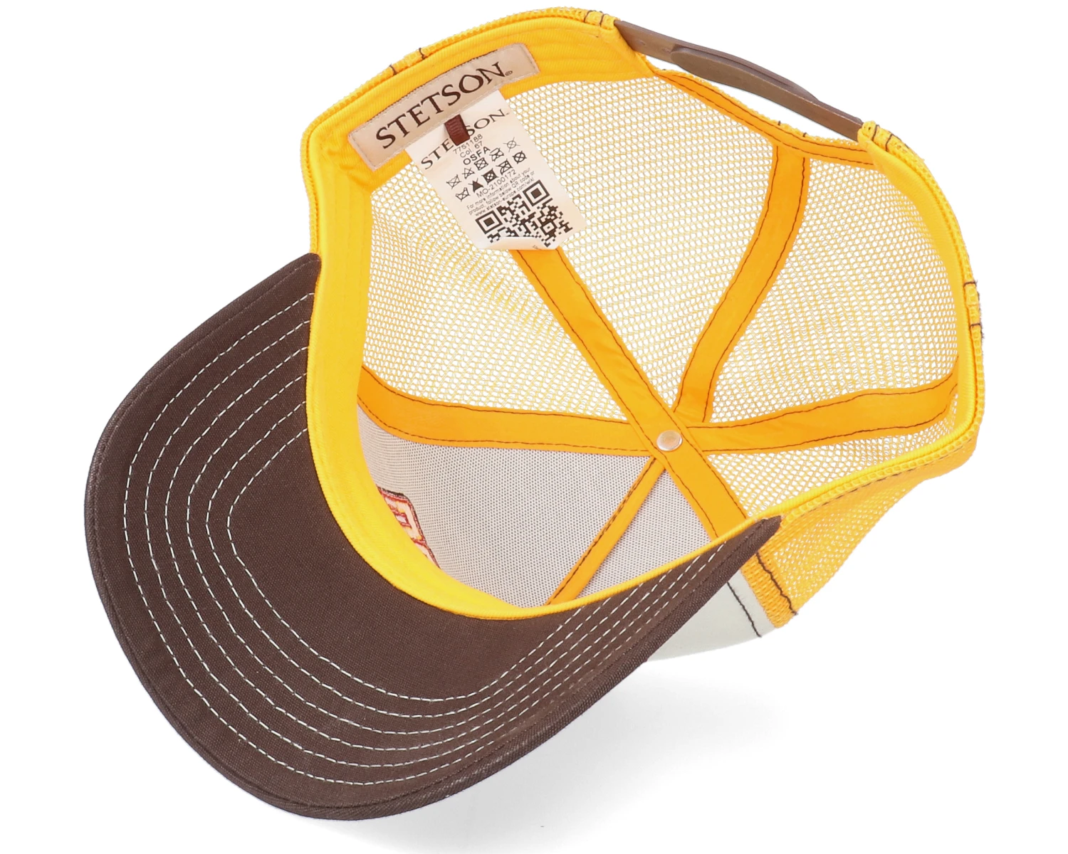 Hard Work White/Yellow/Brown Trucker - Stetson - Image 4