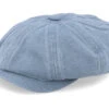 Hatteras Cotton/Linen Blue Flat Cap - Stetson