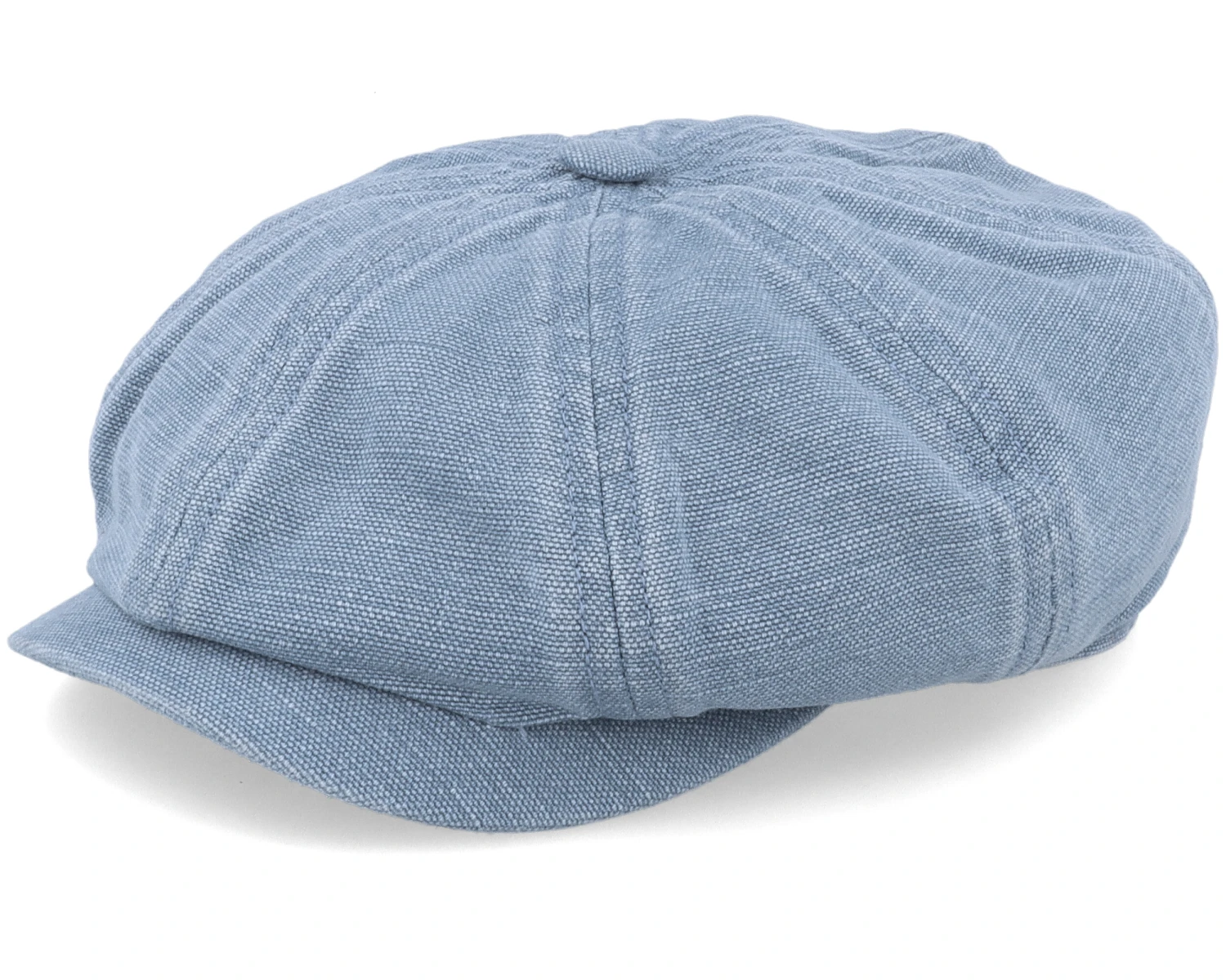 Hatteras Cotton/Linen Blue Flat Cap - Stetson