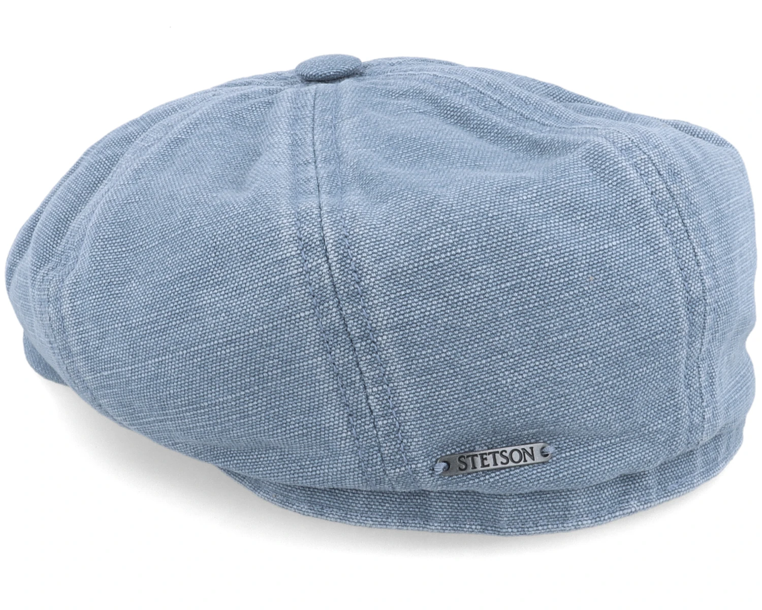 Hatteras Cotton/Linen Blue Flat Cap - Stetson - Image 2