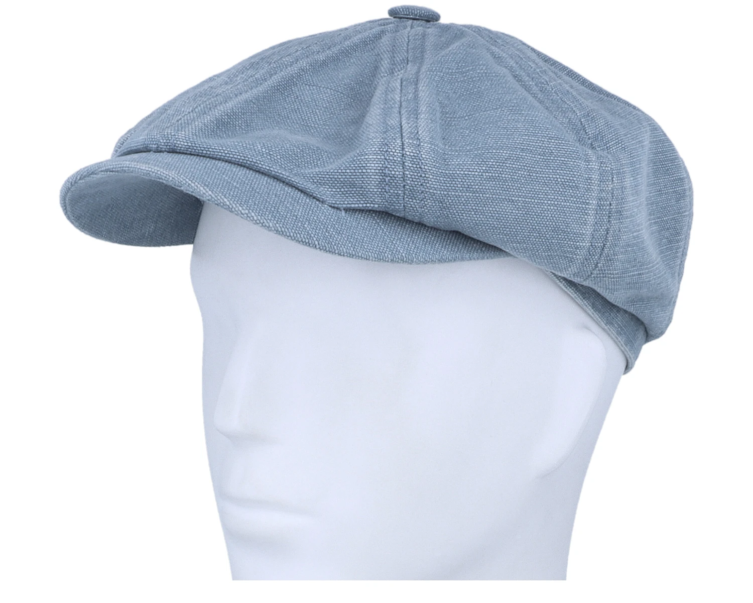Hatteras Cotton/Linen Blue Flat Cap - Stetson - Image 5