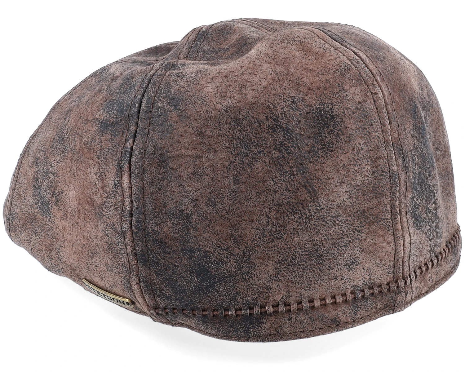 Texas Pig Skin Brown Flat Cap - Stetson - Image 2