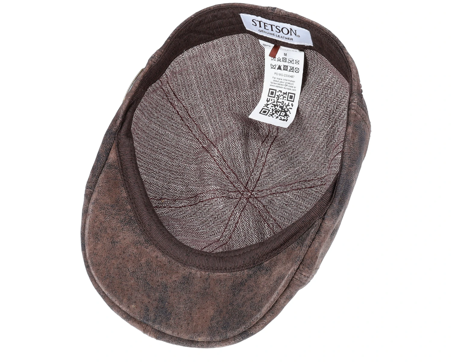 Texas Pig Skin Brown Flat Cap - Stetson - Image 4