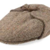 Driver Cap Virgin Wool Earflap Brown Flat Cap - Stetson