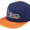 Baseball Cap Retro Script 29 Navy/Orange Strapback - Stetson