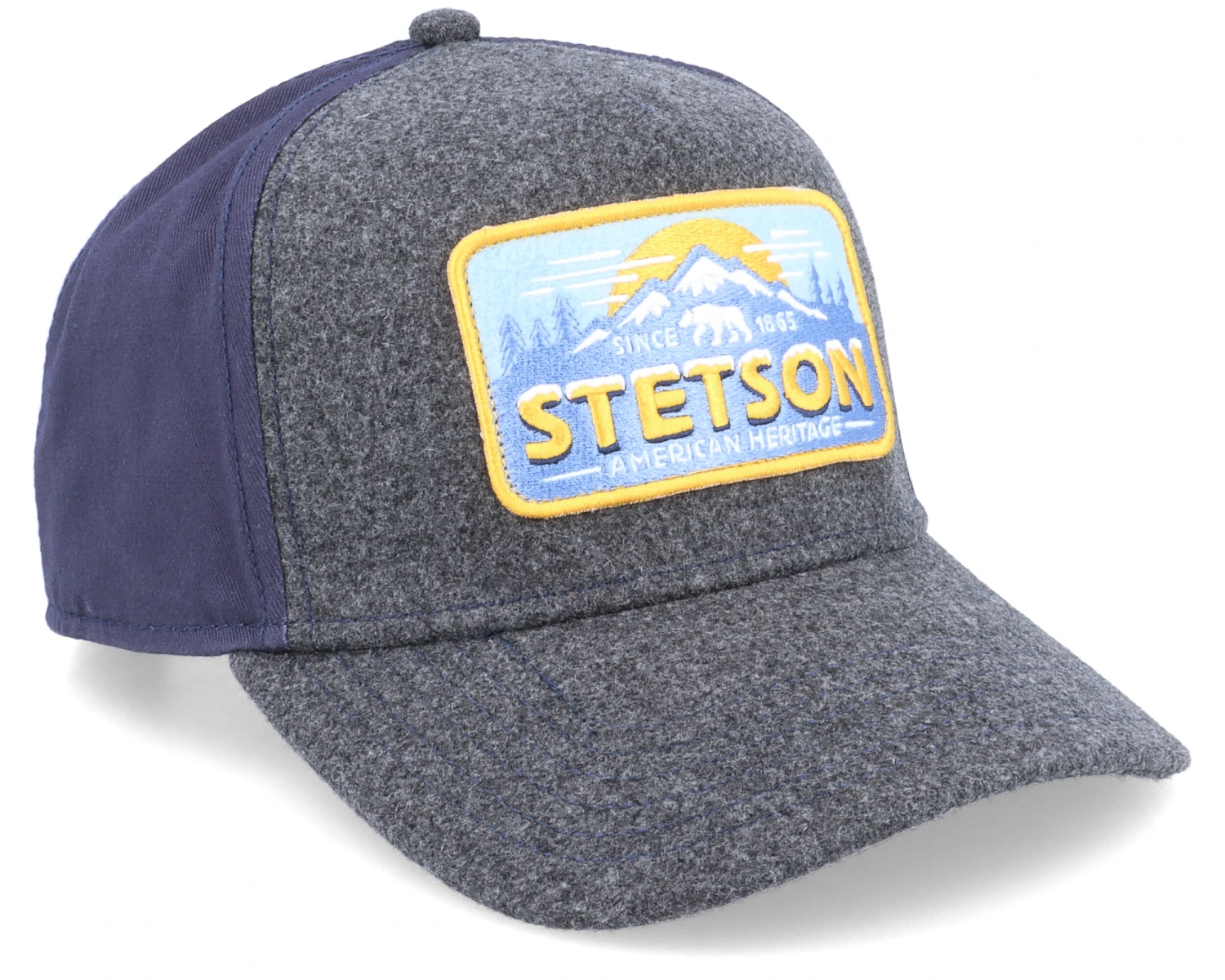 Trucker Cap Polar Bear Charcoal/Navy Adjustable - Stetson - Image 2