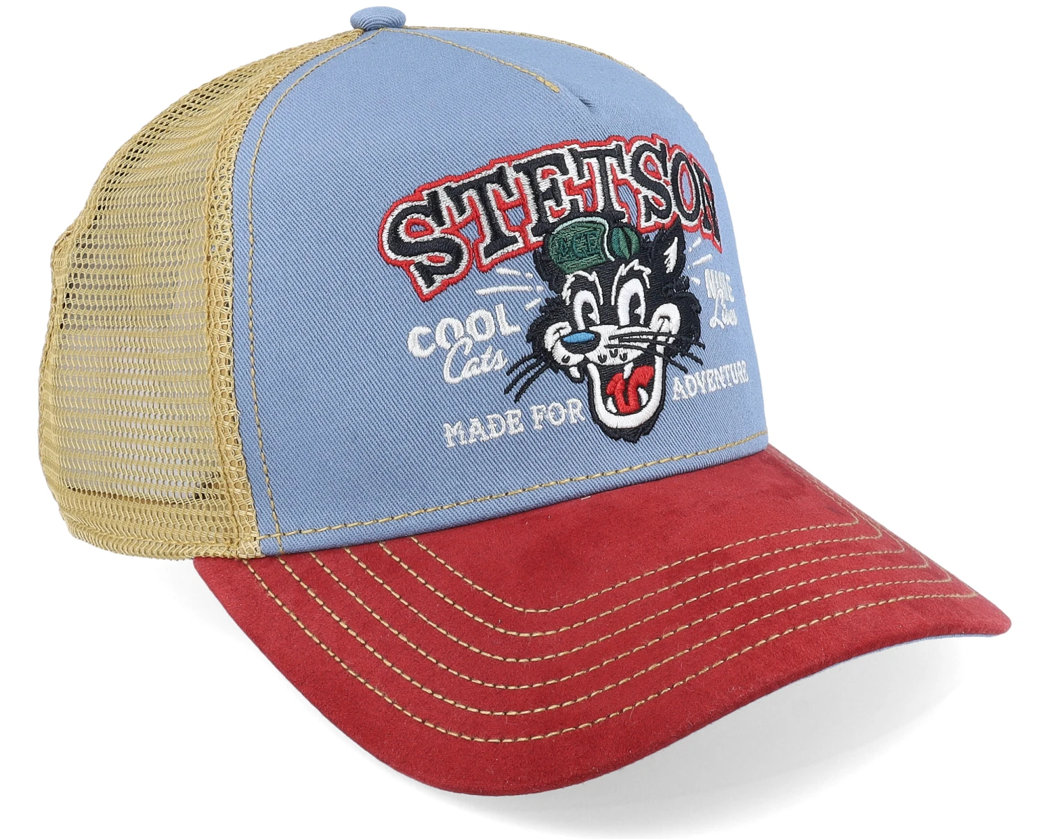 Cool Cats Blue/Red Trucker - Stetson - Image 2