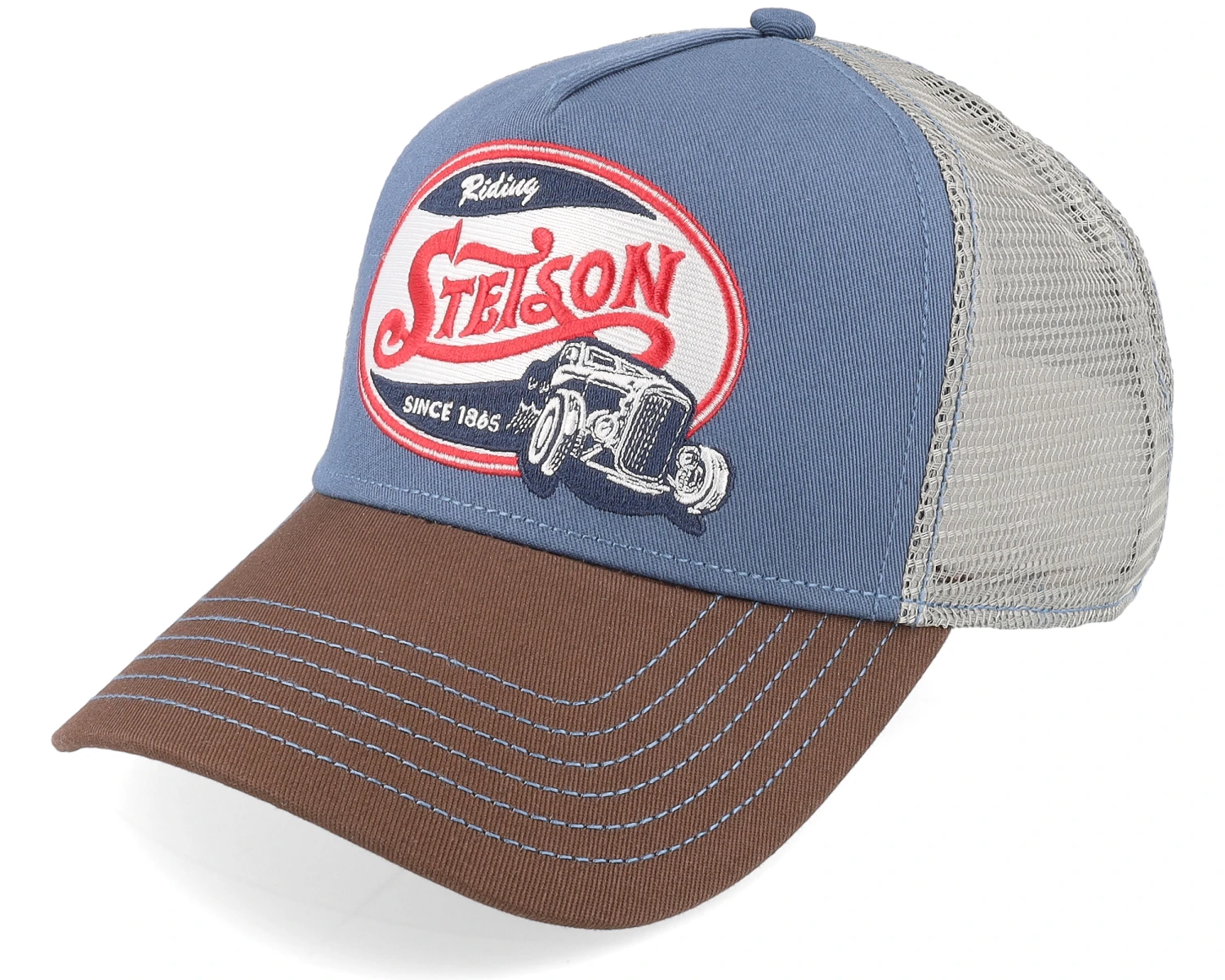 Riding Hot Rod Blue/Brown Trucker - Stetson
