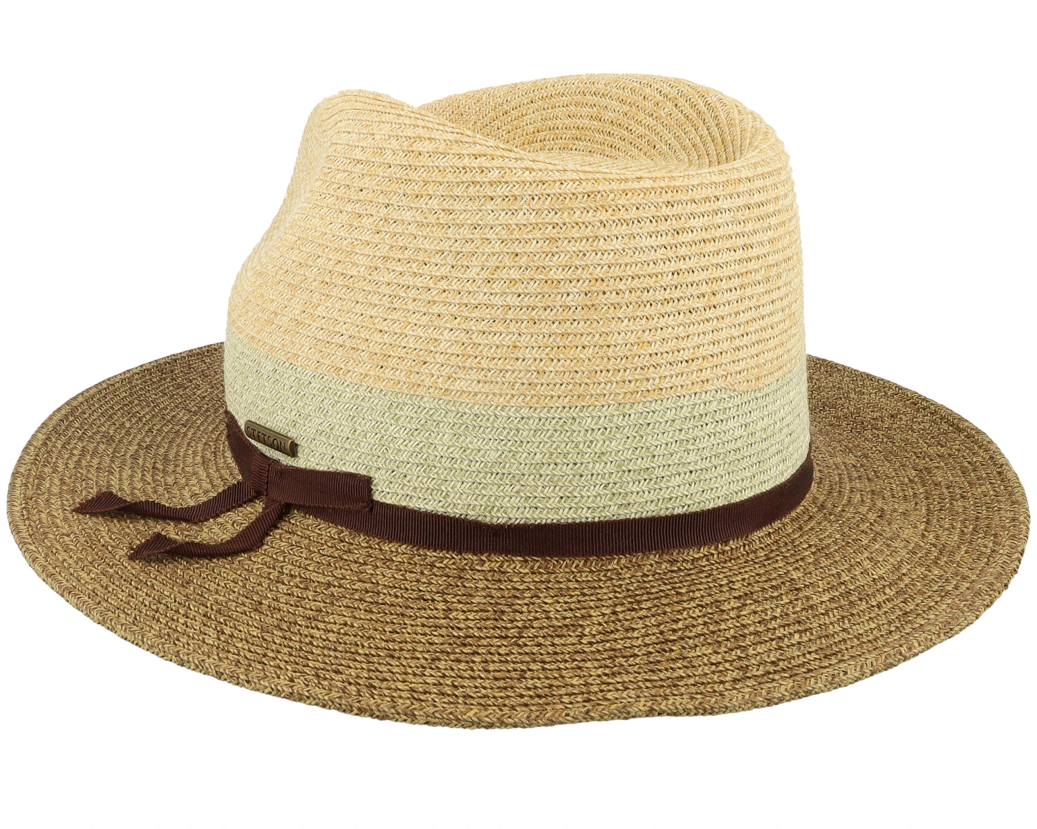 Traveller Toyo Beige/Brown Straw Hat - Stetson - Image 2