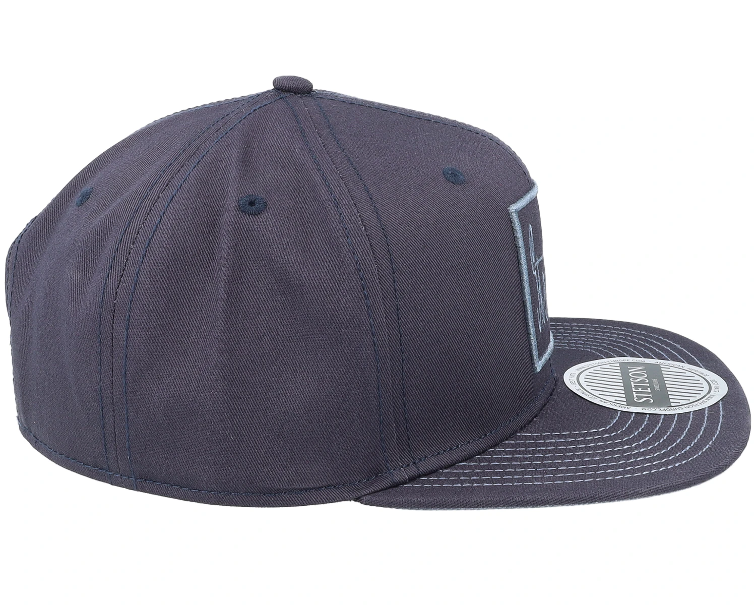 Baseaball Cap Cotton Blue Snapback - Stetson - Image 4