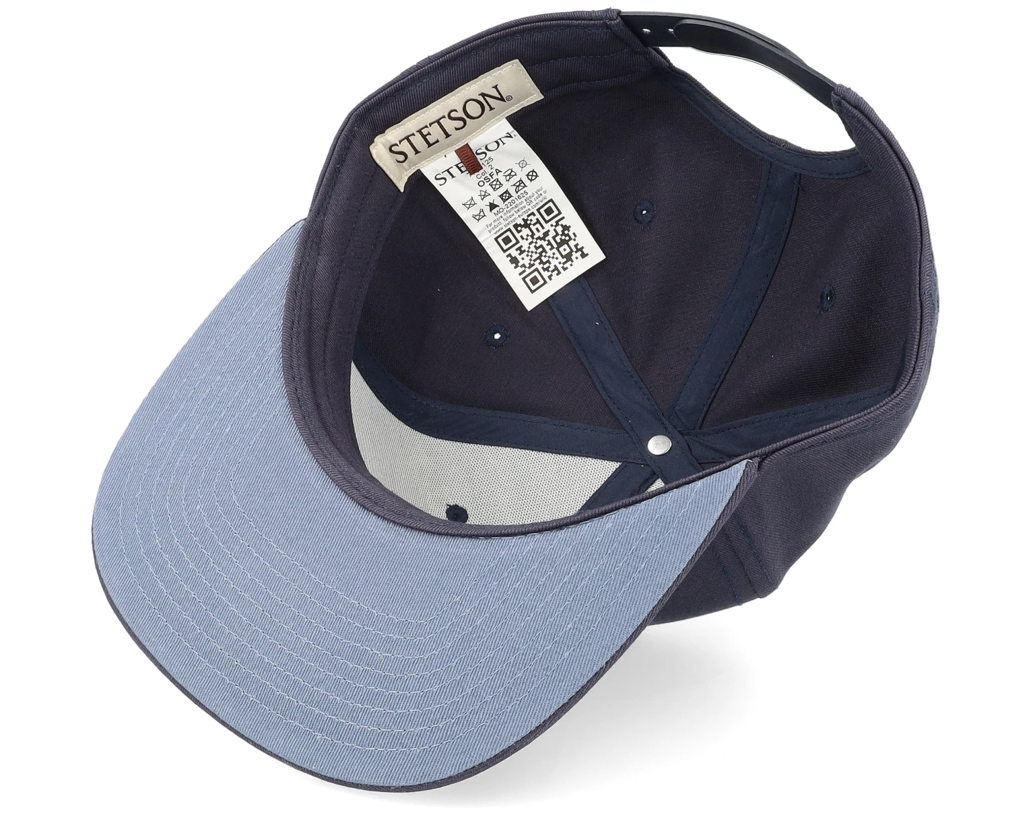 Baseaball Cap Cotton Blue Snapback - Stetson - Image 5