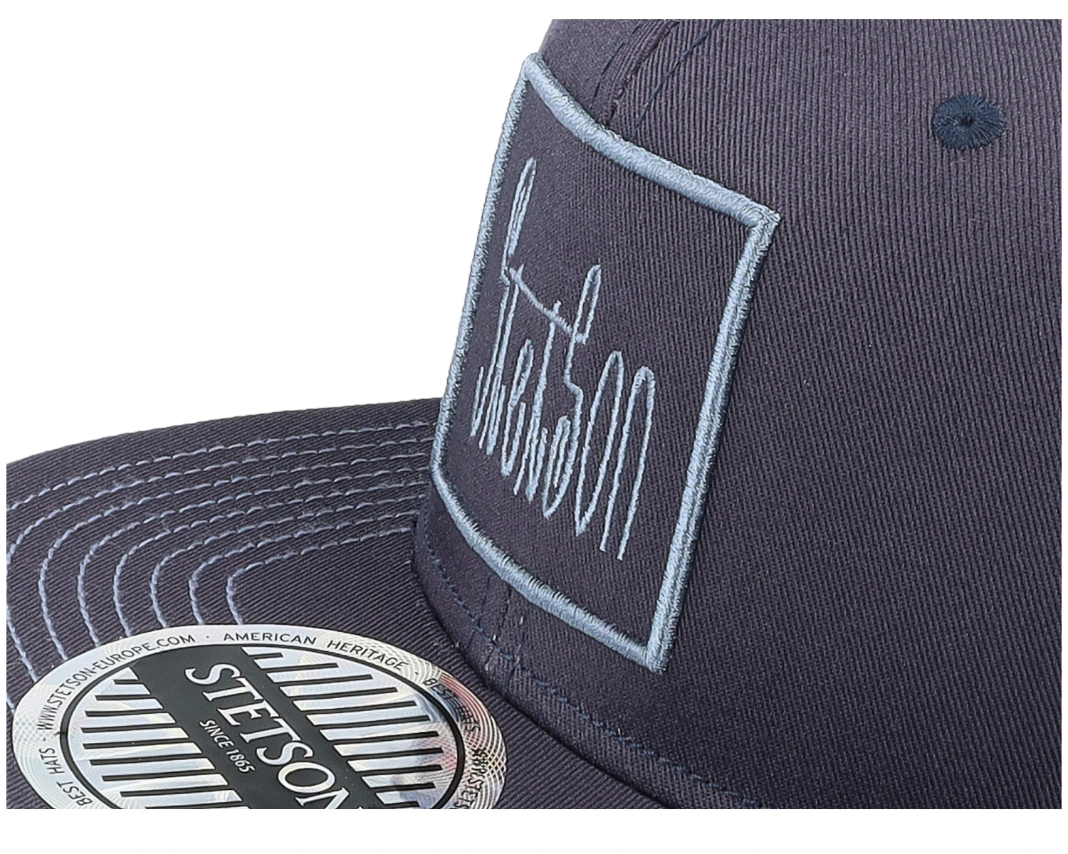 Baseaball Cap Cotton Blue Snapback - Stetson - Image 6