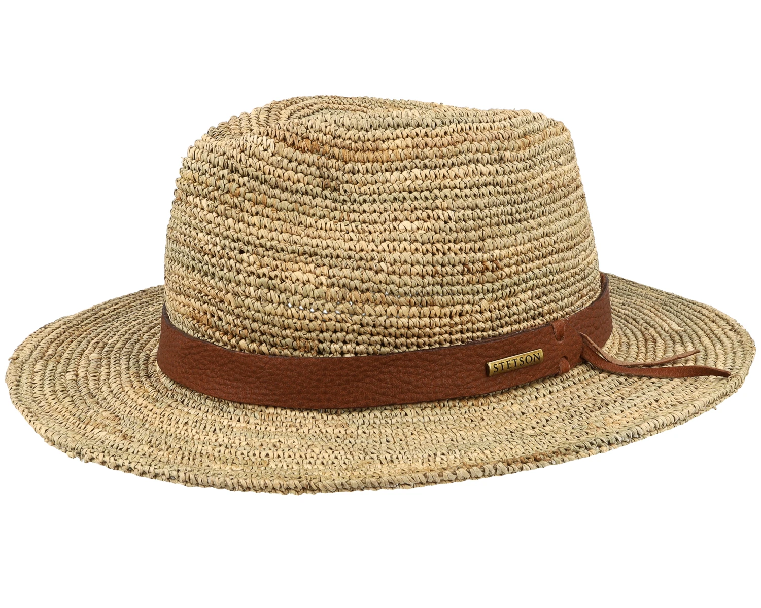 Traveller Seagrass Crochet Beige Straw Hat - Stetson