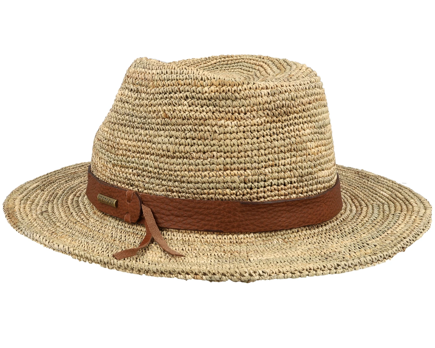 Traveller Seagrass Crochet Beige Straw Hat - Stetson - Image 2