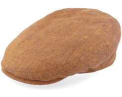 Driver Cap Linen Herringbone Red Flat Cap - Stetson