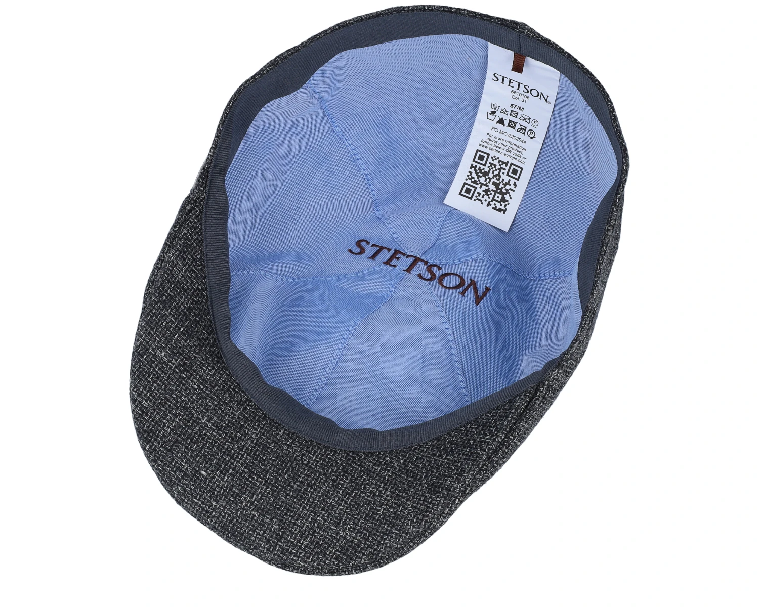 Texas Virgin Wool/Linen Grey Flat Cap - Stetson - Image 4