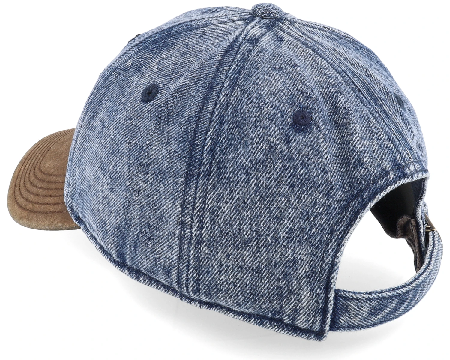 Baseball Denim Vintage Distressed Blue/Beige Dad Cap - Stetson - Image 3